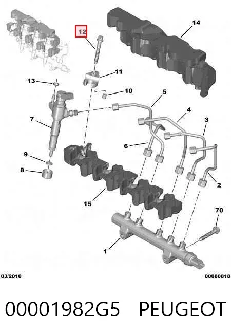 Болт кріплення форсунки 00001982G5 Peugeot/Citroen