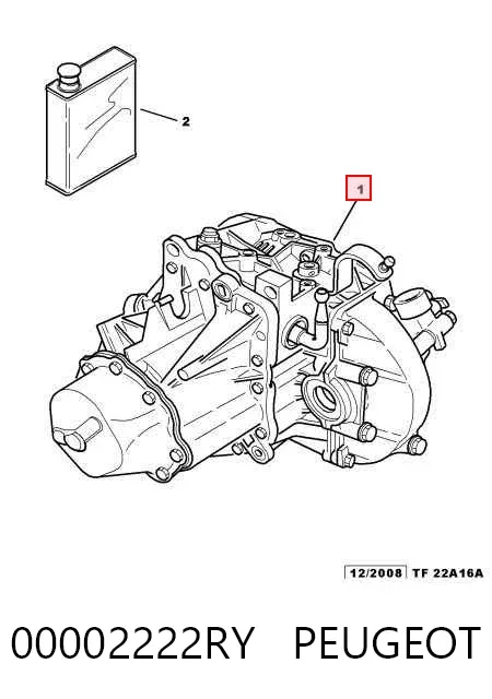 Коробка передач 00002222RY Peugeot/Citroen