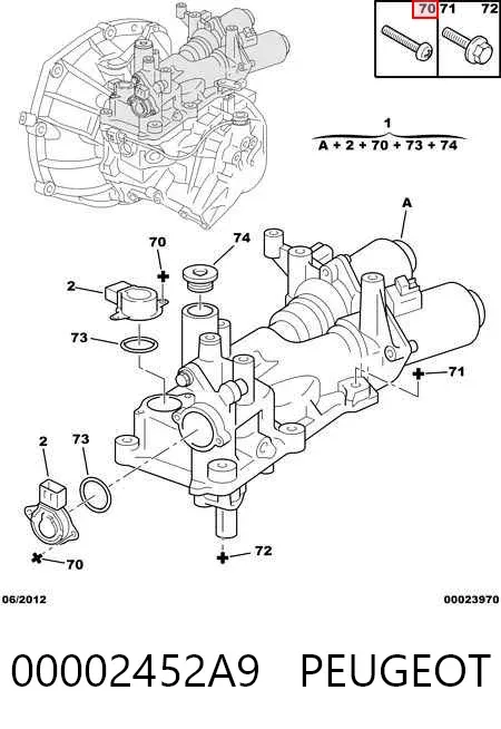 Механізм перемикання передач 00002452A9 Peugeot/Citroen
