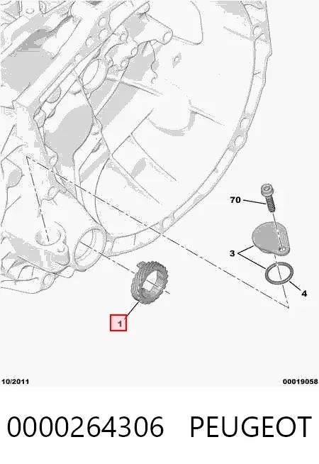 Шестерня спідометра, ведуча 0000264306 Peugeot/Citroen
