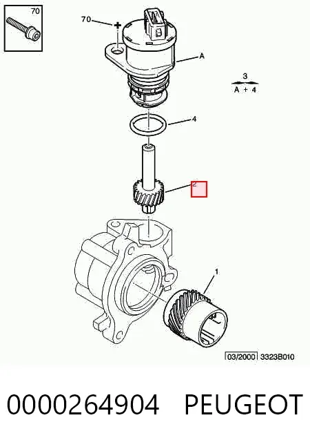 Шестерня спідометра, ведена 0000264904 Peugeot/Citroen