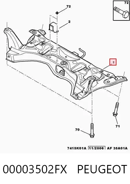 Підрамник передній 00003502FX Peugeot/Citroen