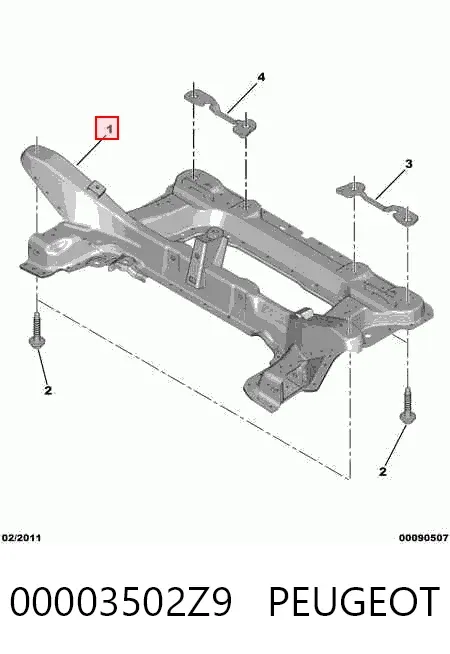Підрамник передній 00003502Z9 Peugeot/Citroen