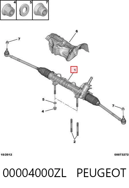 Рульова рейка 00004000ZL Peugeot/Citroen