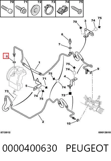 Кільце насосу гідроусіслітеля керма 0000400630 Peugeot/Citroen