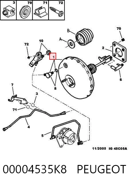 Підсилювач гальм 00004535K8 Peugeot/Citroen