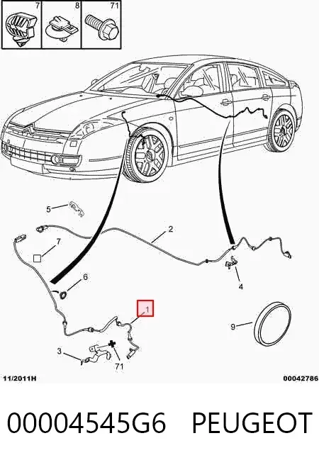 Датчик АБС передній 00004545G6 Peugeot/Citroen