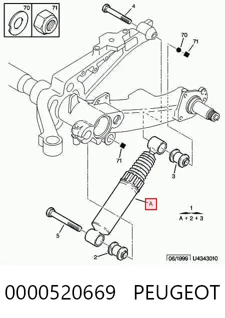 Амортизатор задній 0000520669 Peugeot/Citroen