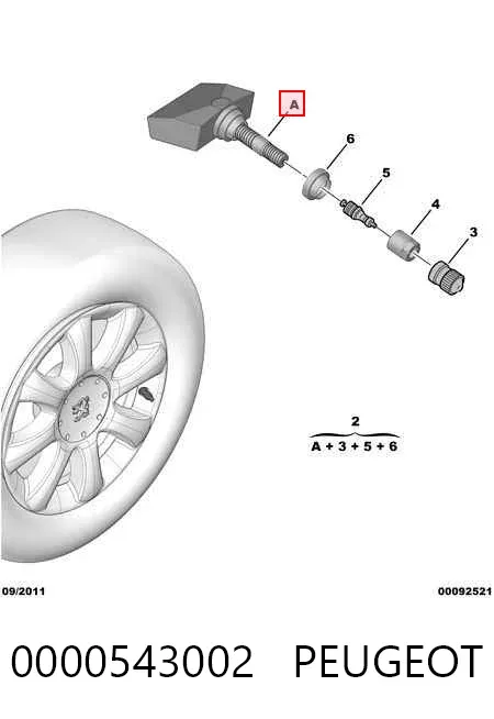 Датчик тиску в шинах Citroen C5 I
