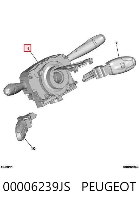 Підрульовий перемикач 00006239JS Peugeot/Citroen
