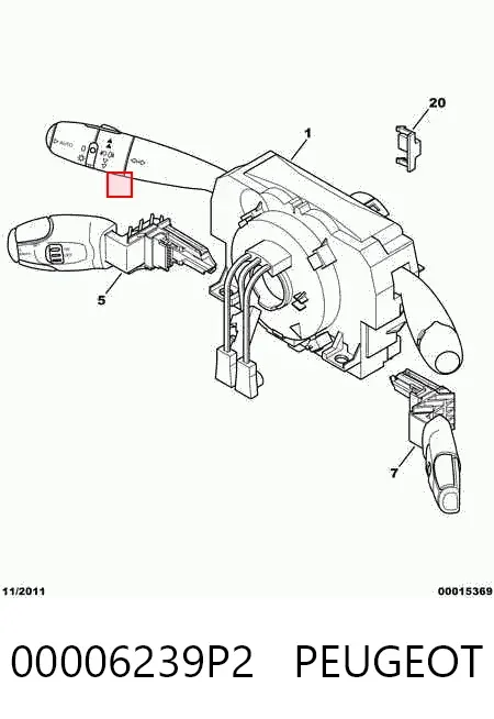 Підрульовий перемикач 00006239P2 Peugeot/Citroen