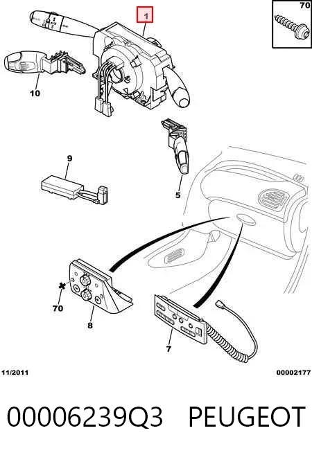 Підрульовий перемикач 00006239Q3 Peugeot/Citroen