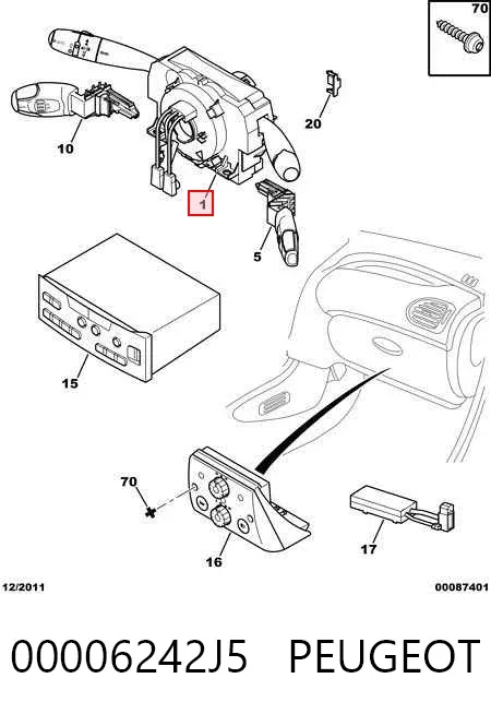 Підрульовий перемикач 00006242J5 Peugeot/Citroen