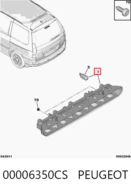 Задній стоп 00006350CS Peugeot/Citroen
