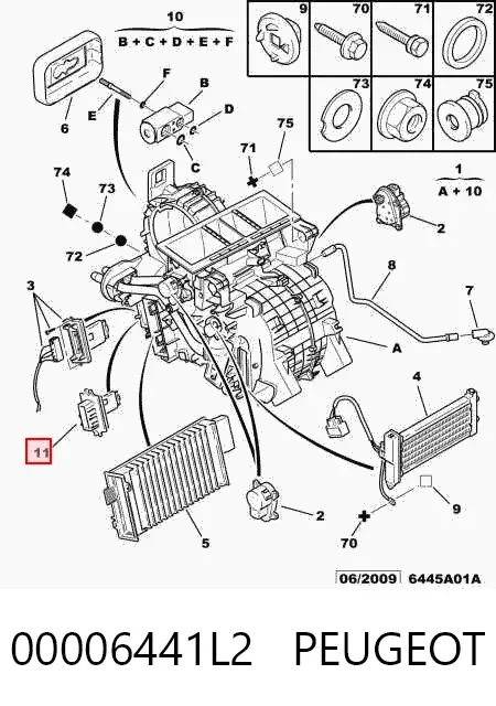 Резистор пічки 00006441L2 Peugeot/Citroen