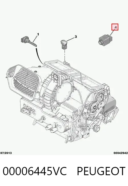 Датчик температури салону 00006445VC Peugeot/Citroen