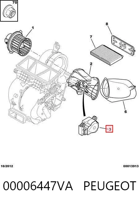 Привід заслінки печі Peugeot 307 3A, 3C