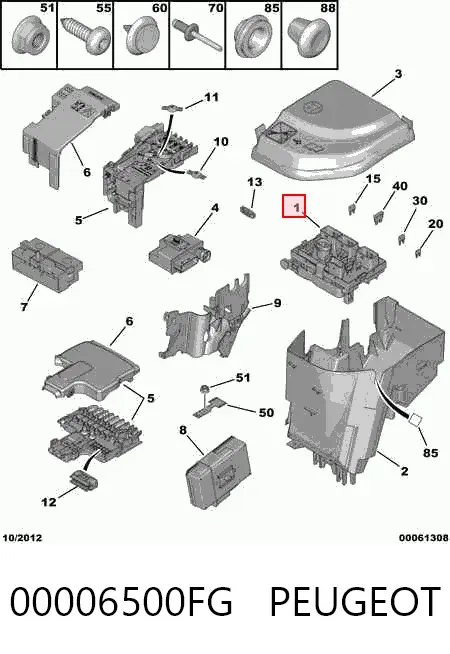 Блок запобіжників 00006500FG Peugeot/Citroen
