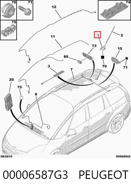 Антена Citroen C3 II