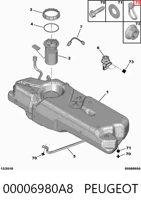 Хомут пластиковий універсальний 00006980A8 Peugeot/Citroen
