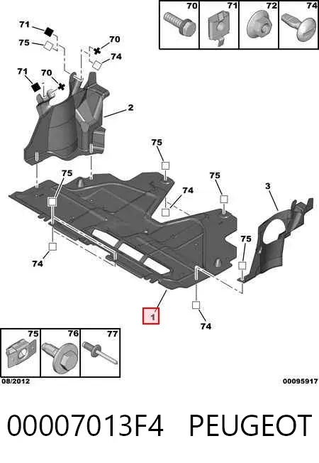 Захист двигуна 00007013F4 Peugeot/Citroen