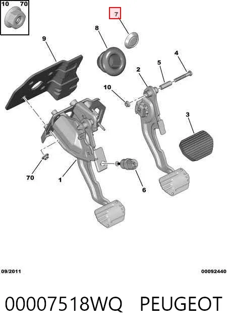 Заглушка днища кузова Peugeot 301 