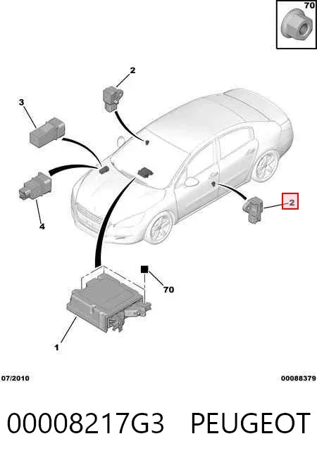 Датчик SRS 00008217G3 Peugeot/Citroen