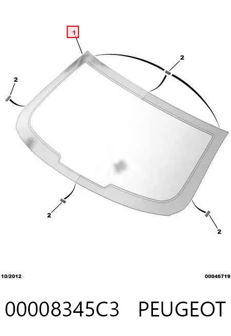 Заднє скло Peugeot 206 