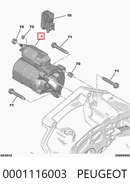 Стартер 0001116003 Peugeot/Citroen