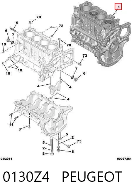 Блок циліндрів двигуна 0130Z4 Peugeot/Citroen