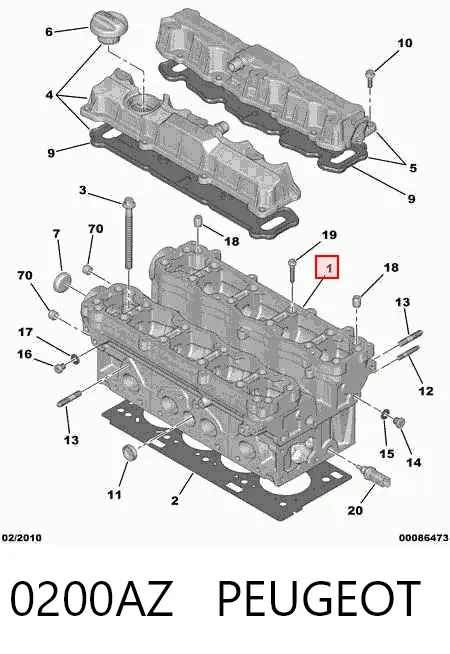ГБЦ 0200AZ Peugeot/Citroen