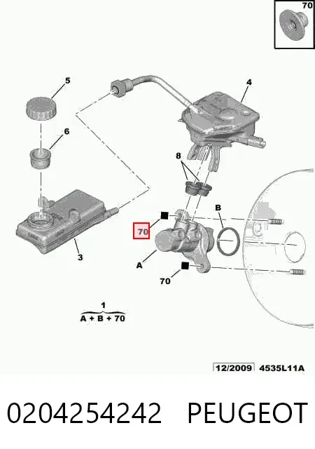 Головний гальмівний циліндр 0204254242 Peugeot/Citroen