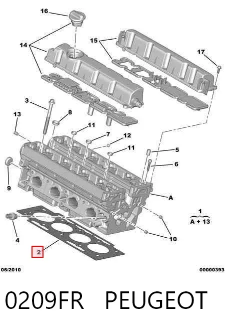 Прокладка ГБЦ 0209FR Peugeot/Citroen