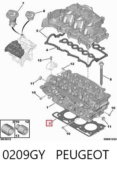 Прокладка ГБЦ 0209GY Peugeot/Citroen