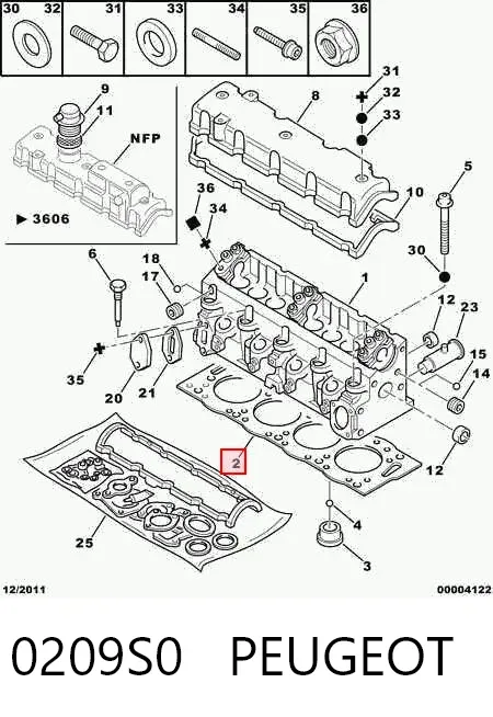 Прокладка ГБЦ 0209S0 Peugeot/Citroen