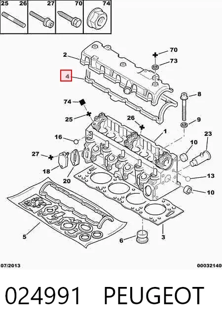 Прокладка клапанної кришки 024991 Peugeot/Citroen