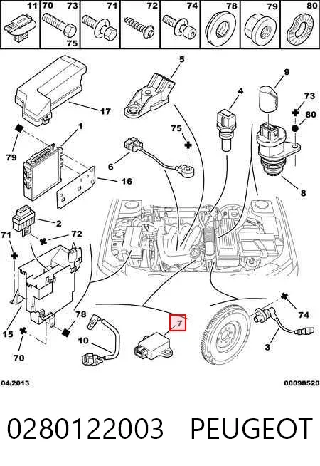Потенціометр 0280122003 Peugeot/Citroen