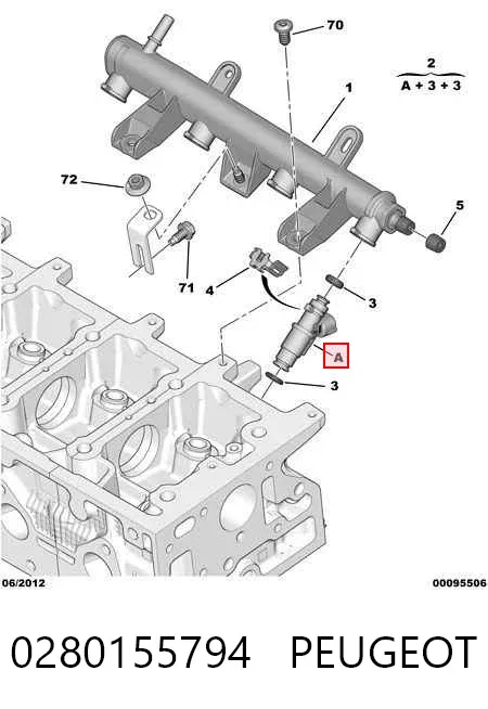Паливні форсунки 0280155794 Peugeot/Citroen