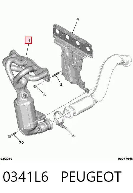 Каталізатор 0341L6 Peugeot/Citroen