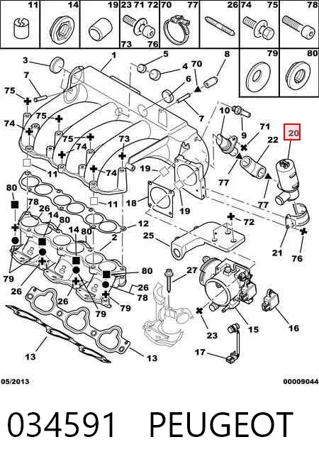 Датчик холостого ходу 034591 Peugeot/Citroen