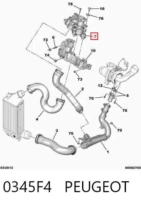 Дросільна заслінка 0345F4 Peugeot/Citroen
