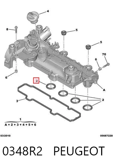 Прокладка впускного колектора 0348R2 Peugeot/Citroen