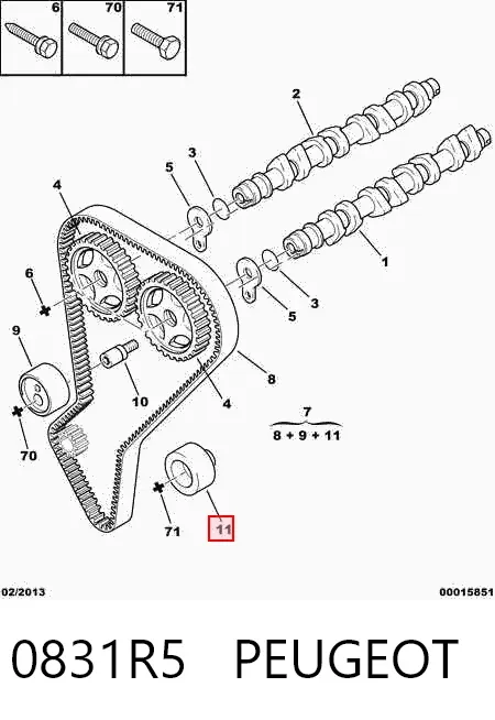 Комплект ГРМ 0831R5 Peugeot/Citroen