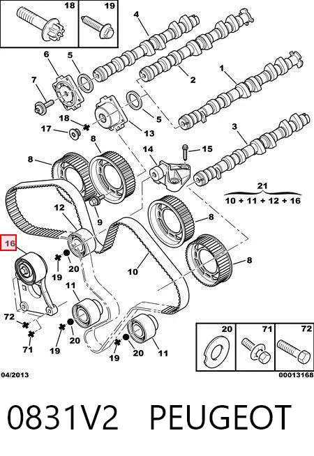 Комплект ГРМ 0831V2 Peugeot/Citroen