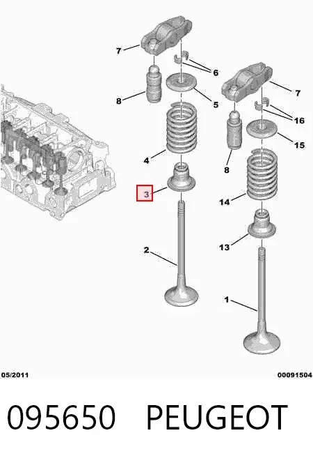 Сальник клапана 095650 Peugeot/Citroen