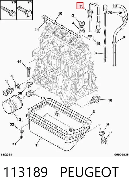 Датчик рівня масла 113189 Peugeot/Citroen