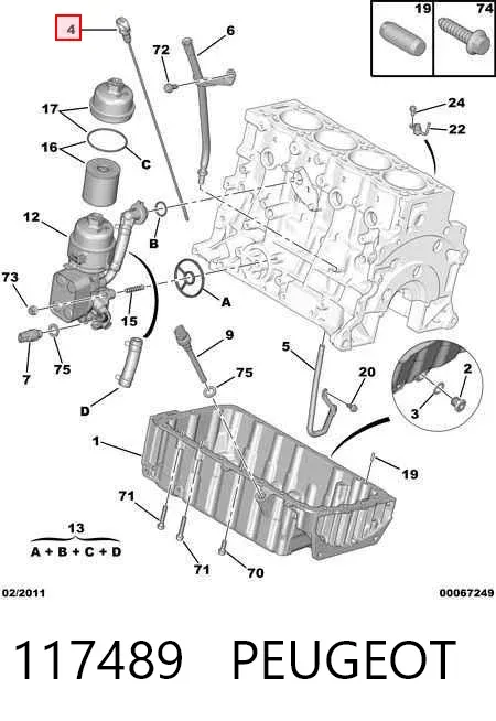 Масляний щуп 117489 Peugeot/Citroen