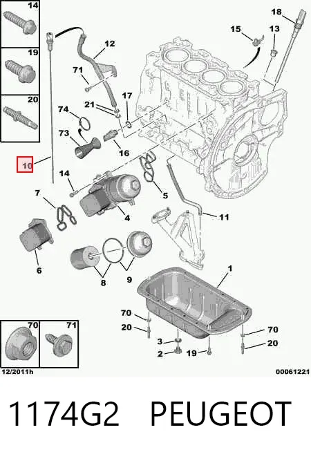Масляний щуп 1174G2 Peugeot/Citroen