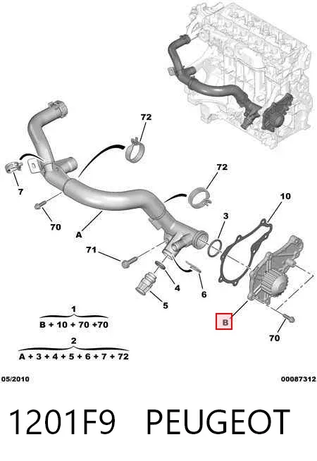 Помпа 1201F9 Peugeot/Citroen