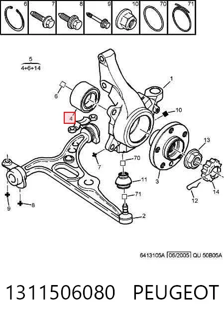 Підшипник ступиці 1311506080 Peugeot/Citroen